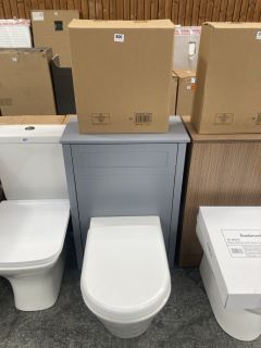 (COLLECTION ONLY) 570 X 300MM TOILET UNIT IN GREY WITH BTW PAN & SEAT WITH CONCEALED CISTERN FITTING KIT - RRP £780: LOCATION - D4