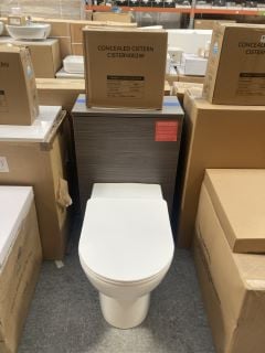 (COLLECTION ONLY) 500 X 260MM TOILET UNIT IN BODEGA GREY WITH BTW PAN & SEAT WITH CONCEALED CISTERN FITTING KIT - RRP £780: LOCATION - D2