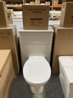 (COLLECTION ONLY) 510 X 260MM TOILET UNIT IN GREY MIST WITH BTW PAN & SEAT WITH CONCEALED CISTERN FITTING KIT - RRP £780: LOCATION - D3