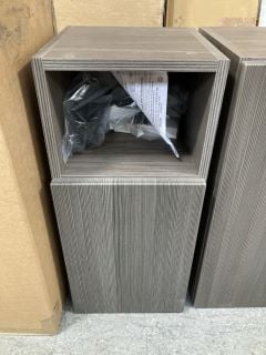 FLOOR STANDING 1 DOOR TOILET TISSUE UNIT IN BODEGA GREY 300 X 320 X 660MM - RRP £285: LOCATION - D2