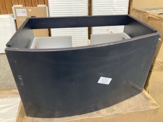 (COLLECTION ONLY) WALL HUNG 1 DRAWER CURVED FRONTED SINK UNIT IN MIDNIGHT BLUE 700 X 470MM - RRP £295: LOCATION - D4