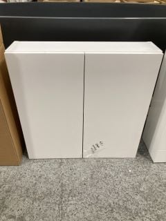 WALL HUNG 2 DOOR BATHROOM CABINET IN WHITE 600 X 600 X 150MM - RRP £195: LOCATION - C5