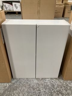 WALL HUNG 2 DOOR BATHROOM CABINET IN GLOSS DOVE GREY 500 X 600 X 150MM - RRP £165: LOCATION - C5