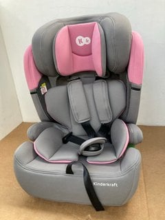 KINDERKRAFT COMFORT UP I-SIZE UNIVERSAL BELTED CAR SEAT IN PINK/GREY: LOCATION - E2