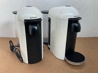 2 X NESPRESSO KRUPS COFFEE MACHINES IN CREAM: LOCATION - E6