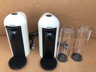 2 X NESPRESSO KRUPS COFFEE MACHINES IN CREAM: LOCATION - E7