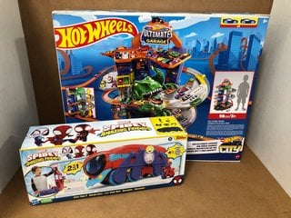 HOT WHEELS CITY ULTIMATE GARAGE TO INCLUDE MARVEL SPIDEY AMAZING FRIENDS SPIDER CRAWL-R: LOCATION - WH7