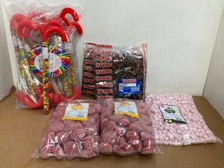 6 X BAGS OF SWEETS TO INCLUDE 2 X HARIBO HAPPY COLA BOTTLES 3000G - BBE - 07/2025: LOCATION - H15