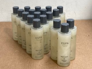 18 X ESPA BERGAMOT & JASMINE 200ML BODY WASH - COMBINED RRP £270: LOCATION - H15