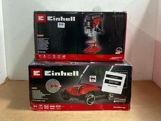 EINHELL CORDLESS SCARIFIER TO INCLUDE EINHELL CLASSIC BENCH DRILL: LOCATION - H12