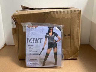 QTY OF WOMENS SPOOKTACULAR CREATIONS POLICE ROMPER COSTUME SET SIZE M: LOCATION - H12