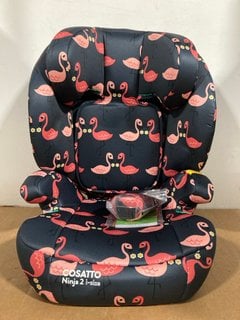 COSATTO NINJA 2 I-SIZE CAR SEAT PRETTY FLAMINGO IN NAVY AND PINK: LOCATION - H7