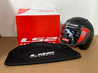 LS2 HELMETS AIRFLOW II SOLID MATTE BLACK MOTORBIKE HELMET SIZE M: LOCATION - H6