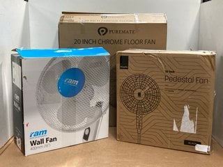 3 X FANS TO INCLUDE RAM 16" WALL FAN & KEPLIN 16" PEDESTAL FAN: LOCATION - G2