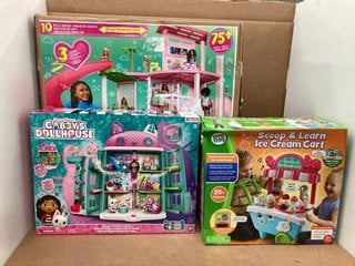 3 X KIDS TOYS TO INCLUDE MATTEL BARBIE DREAMHOUSE PLAY HOUSE: LOCATION - G5