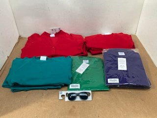 QTY OF WOODBANK KIDS CLOTHING TO INCLUDE PLAIN GREEN POLO SHIRTS SIZE 11-12YRS: LOCATION - G6