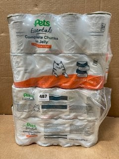 QTY OF PETS ESSENTIALS COMPLETE CHUNKS IN JELLY ADULT CAT FOOD - BBE - 11/06/26: LOCATION - G8