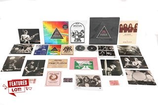 PINK FLOYD THE DARK SIDE OF THE MOON: A VISUAL HISTORY BY GLENN POVEY INCLUDING CD OF INTERVIEWS, DVD OF FOOTAGE, TOUR POSTERS, TICKET STAMPS AND PHOTOGRAPHY/ARTWORK - RRP £160: LOCATION - BOOTH