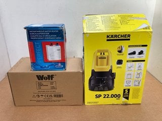 3 X HARDWARE ITEMS TO INCLUDE KARCHER SP 22.000 DIRTY WATER PUMP: LOCATION - G15