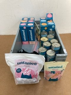 QTY OF PET FOOD TO INCLUDE UNTAMED 1KG FRESH FISH CAT FOOD - BBE - 29/06/25: LOCATION - G15