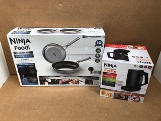 NINJA FOODI ZERO STICK 2 PIECE FRYING PAN SET TO INCLUDE NINJA PERFECT TEMPERATURE KETTLE - COMBINED RRP £188: LOCATION - F16