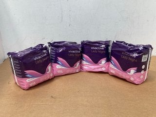 4 X VIVA ACTIVE LADY NIGHT MAXI PLUS PACK OF 10 NIGHT PADS: LOCATION - F14