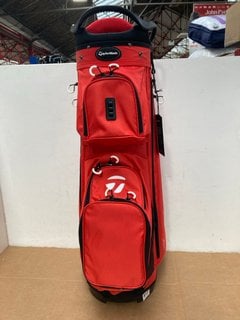 TAYLORMADE GOLF BAG IN RED/BLACK: LOCATION - F11