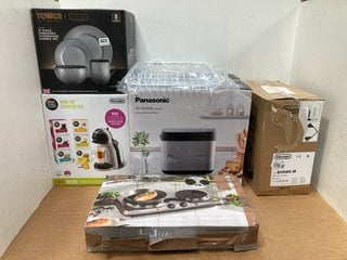 6 X ASSORTED HOUSEHOLD ITEMS TO INCLUDE PANASONIC AUTOMATIC BREAD MAKER IN SILVER- MODEL NO SD-YR2550: LOCATION - F10