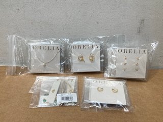 QTY OF ASSORTED ORELIA JEWELLERY ITEMS TO INCLUDE SILVER PLATED NECKLACE WITH PEARL DROPLET: LOCATION - F8