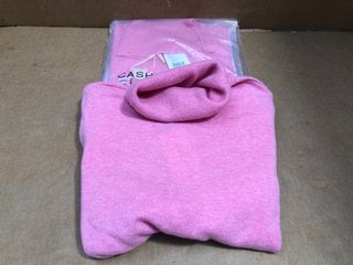 2 X LADIES MICHA CASHMERE CLUB 50% CASHMERE ROLL NECK JUMPERS IN PINK- COMBINED RRP £138.00: LOCATION - F5