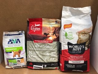 3 X ASSORTED PET FOOD ITEMS TO INCLUDE AVA COCKAPOO DRY PUPPY FOOD WITH CHICKEN: LOCATION - F4