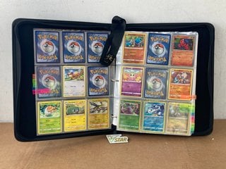 ASSORTED POKEMON TRADING CARDS IN CARD COLLECTION WALLET: LOCATION - E1