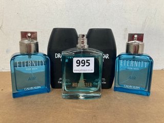 5 X ASSORTED MENS AFTERSHAVES TO INCLUDE CALVIN KLEIN ETERNITY FOR MEN 100ML: LOCATION - E1