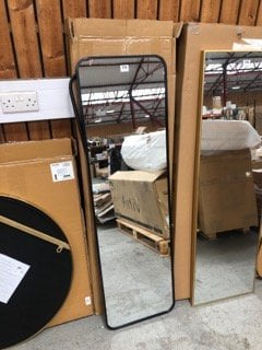 JOHN LEWIS & PARTNERS ANYDAY BLACK ALUMINIUM CHEVAL MIRROR 135 X 40CM: LOCATION - A4