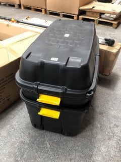 2 X 175L STORAGE TRUNK ON WHEELS IN BLACK: LOCATION - B7