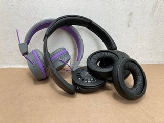 SONY ON-EAR HEADPHONES MODEL: WH-CH520 TO INCLUDE JLAB JBUDDIES CHILD PURPLE HEADPHONES: LOCATION - AR3