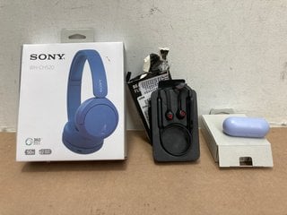 3 X ASSORTED HEADPHONES TO INCLUDE SONY WH-CH520: LOCATION - AR3