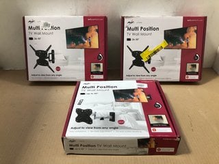 3 X MULTI POSITION TV WALL MOUNTS TO INCLUDE AVF JXXL24: LOCATION - AR13