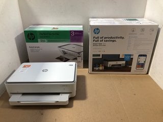 3 X ASSORTED HP PRINTERS TO INCLUDE HP SMART TANK 7605 WIRELESS ALL IN ONE: LOCATION - AR13