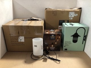 5 X ASSORTED LIGHTING ITEMS TO INCLUDE JOHN LEWIS & PARTNERS WICKHAM OUTDOOR WALL LIGHT IN MATT BLACK FINISH: LOCATION - BR9