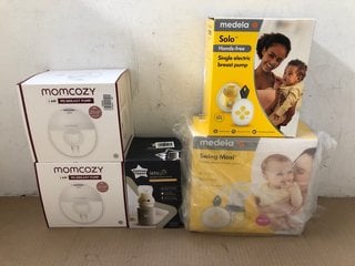 5 X ASSORTED BABY ITEMS TO INCLUDE MOM COZY M5 WEARABLE BREAST PUMP: LOCATION - BR10