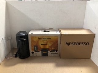 3 X ASSORTED NESPRESSO COFFEE MACHINES TO INCLUDE VERTUO POP COFFEE MACHINE IN BLACK: LOCATION - BR10