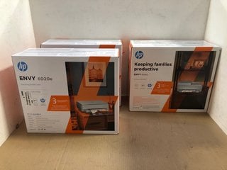 3 X ASSORTED PRINTERS TO INCLUDE HP ENVY 6020E ALL-IN-ONE PRINTER: LOCATION - BR11