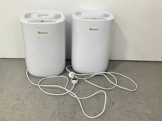 2 X MEACO MEACODRY ABC DEHUMIDIFIERS 10L IN WHITE: LOCATION - BR13