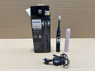 4 X ASSORTED ITEMS TO INCLUDE PHILIPS 4300 PROTECTIVE CLEAN ELECTRIC TOOTHBRUSH: LOCATION - AR17