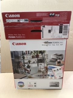 CANON PIXMA TS3351 WIRELESS 3 IN 1 PRINTER IN WHITE TO ALSO INCLUDE CANON PIXMA TS7451I MULTIFUNCTIONAL PRINTER IN WHITE: LOCATION - AR17