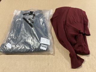 2 X ASSORTED CLOTHING ITEMS TO INCLUDE RALPH LAUREN JUMPER IN DARK RED SIZE XXL: LOCATION - BR18