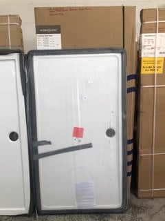 (COLLECTION ONLY) CLEAR GLASS FRAMELESS 900 X 1900 X 8MM SHOWER SIDE PANEL MAYBE USED AS A WET ROOM PANEL WITH A PEARLSTONE 1600 X 900MM SHOWER TRAY - RRP £985: LOCATION - B1