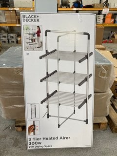 BLACK AND DECKER 3 TIER HEATED AIRER RRP £159.99: LOCATION - A1