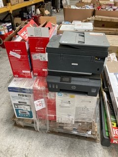 PALLET OF ASSORTED HOME/OFFICE PRINTERS TO INCLUDE CANON PIXMA TS5350I: LOCATION - A3 (KERBSIDE PALLET DELIVERY)